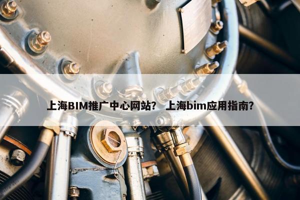上海BIM推广中心网站？ 上海bim应用指南？
