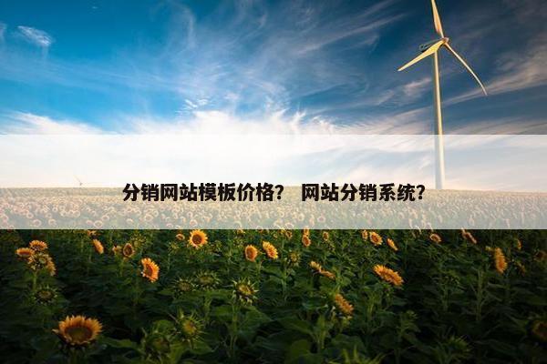 分销网站模板价格？ 网站分销系统？