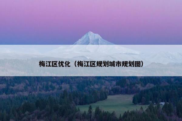 梅江区优化（梅江区规划城市规划图）