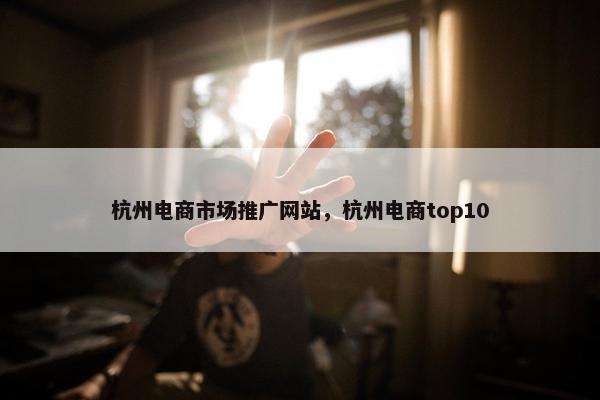 杭州电商市场推广网站，杭州电商top10