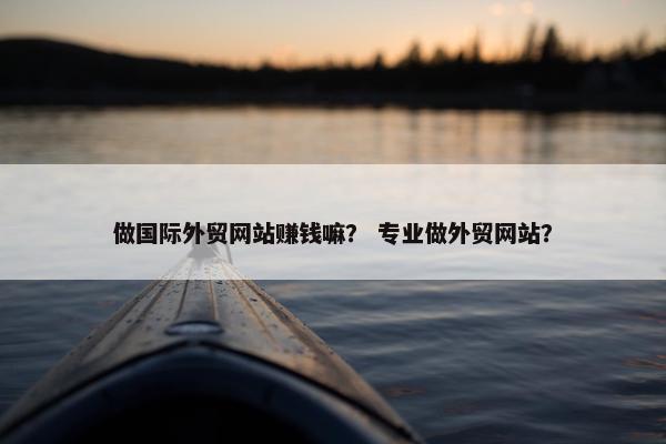 做国际外贸网站赚钱嘛？ 专业做外贸网站？