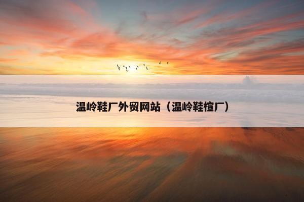 温岭鞋厂外贸网站（温岭鞋楦厂）