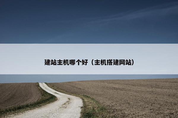 建站主机哪个好（主机搭建网站）