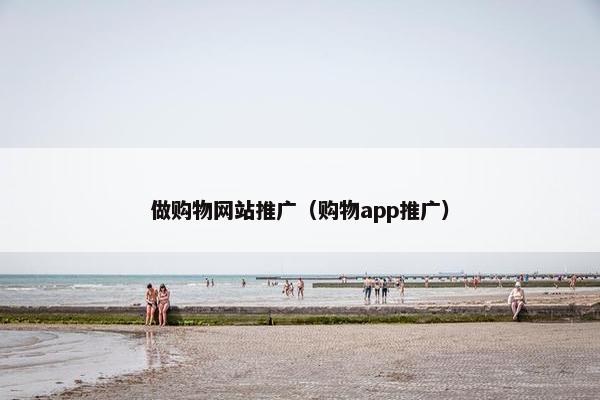 做购物网站推广（购物app推广）