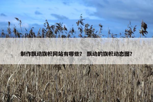 制作飘动旗帜网站有哪些？ 飘动的旗帜动态图？