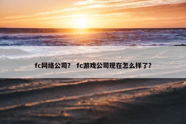 fc网络公司？ fc游戏公司现在怎么样了？