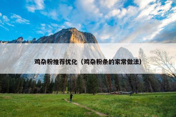 鸡杂粉推荐优化（鸡杂粉条的家常做法）