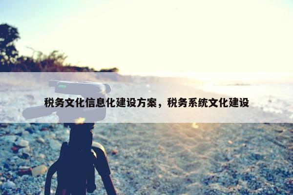 税务文化信息化建设方案，税务系统文化建设