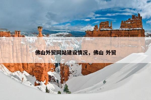 佛山外贸网站建设情况，佛山 外贸