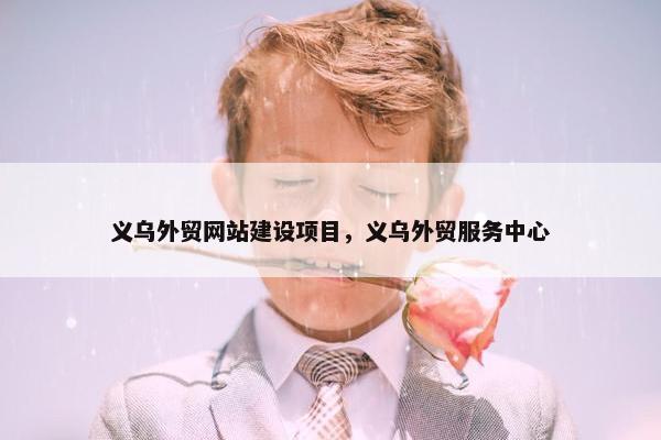 义乌外贸网站建设项目，义乌外贸服务中心
