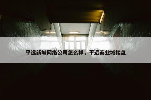平远新城网络公司怎么样，平远商业城楼盘