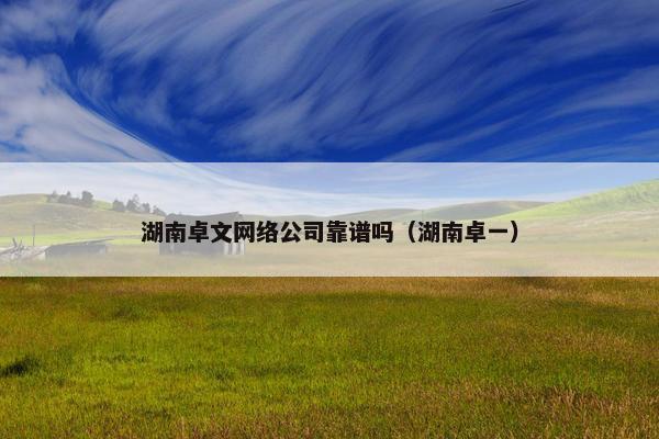 湖南卓文网络公司靠谱吗（湖南卓一）