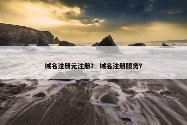 域名注册元注册？ 域名注册服务？