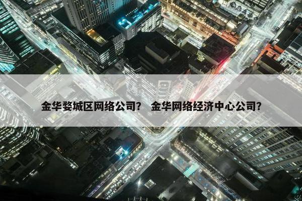 金华婺城区网络公司？ 金华网络经济中心公司？