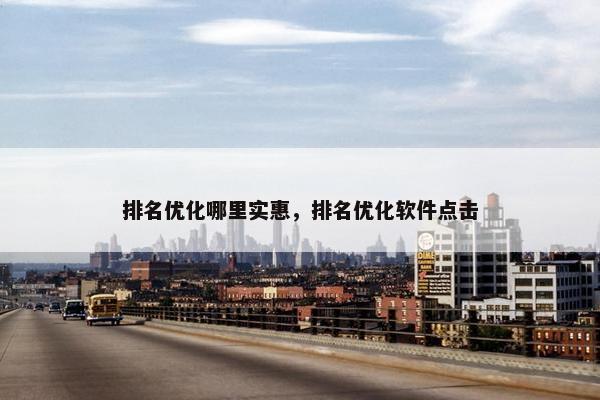 排名优化哪里实惠，排名优化软件点击