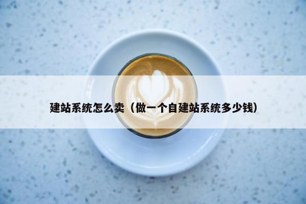 建站系统怎么卖（做一个自建站系统多少钱）