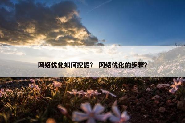 网络优化如何挖掘？ 网络优化的步骤？