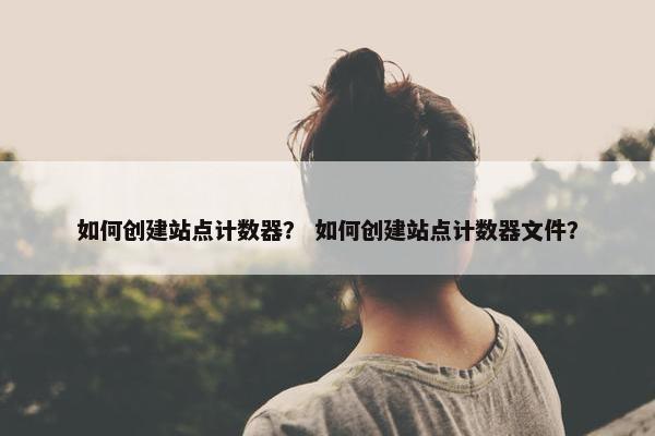如何创建站点计数器？ 如何创建站点计数器文件？