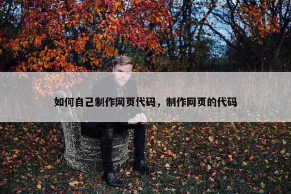 如何自己制作网页代码，制作网页的代码