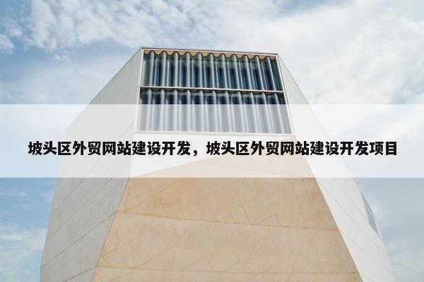 坡头区外贸网站建设开发，坡头区外贸网站建设开发项目