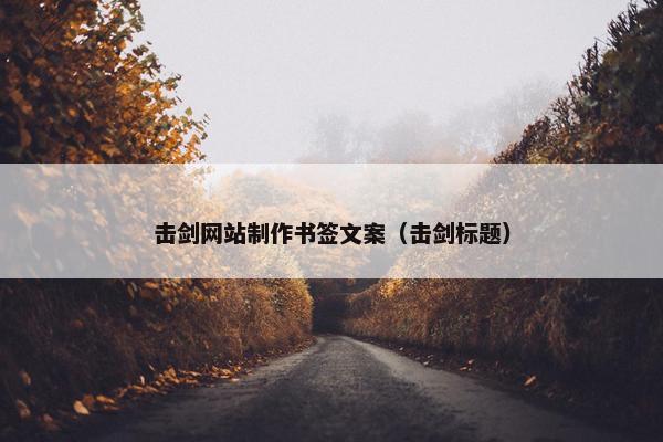 击剑网站制作书签文案（击剑标题）