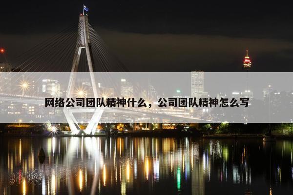 网络公司团队精神什么，公司团队精神怎么写