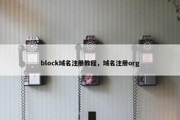 block域名注册教程，域名注册org