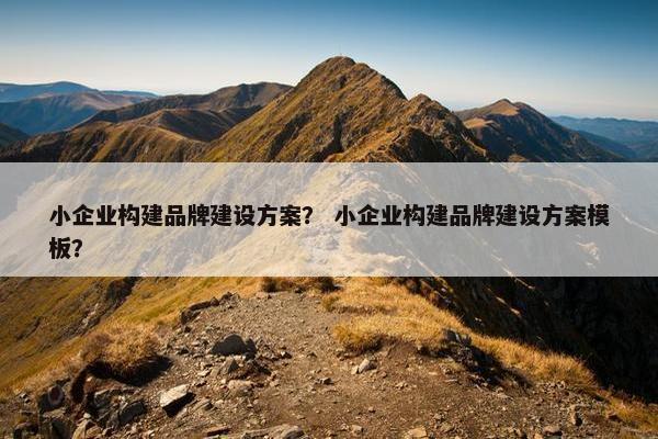 小企业构建品牌建设方案？ 小企业构建品牌建设方案模板？