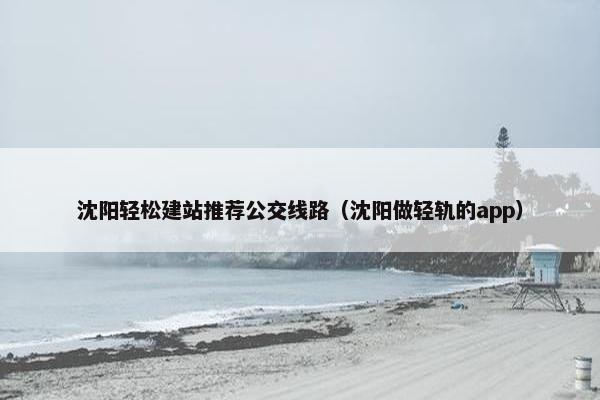 沈阳轻松建站推荐公交线路（沈阳做轻轨的app）