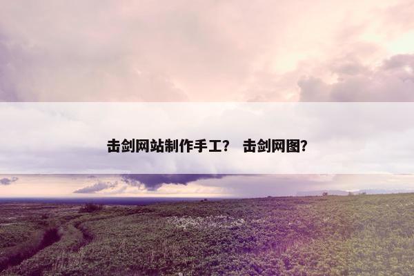 击剑网站制作手工？ 击剑网图？