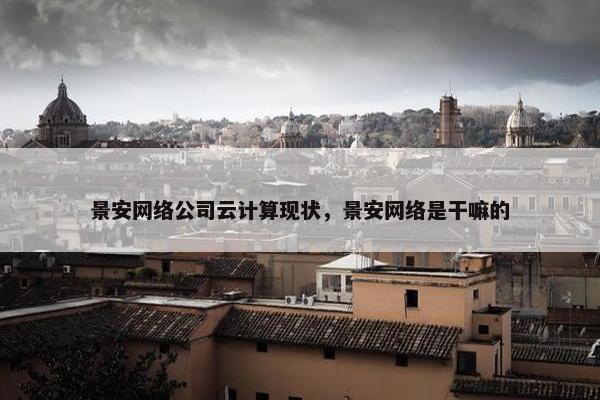 景安网络公司云计算现状，景安网络是干嘛的