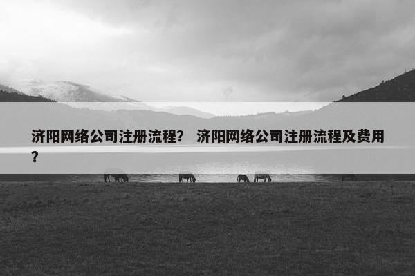 济阳网络公司注册流程？ 济阳网络公司注册流程及费用？