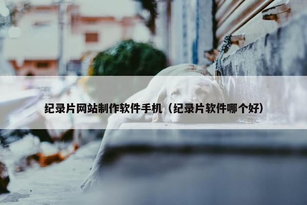 纪录片网站制作软件手机（纪录片软件哪个好）