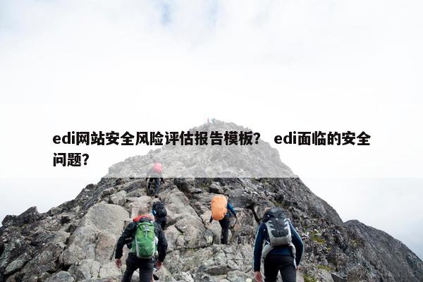 edi网站安全风险评估报告模板？ edi面临的安全问题？