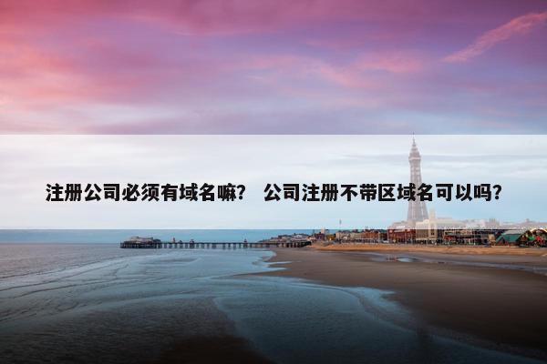 注册公司必须有域名嘛？ 公司注册不带区域名可以吗？
