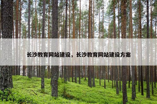 长沙教育网站建设，长沙教育网站建设方案