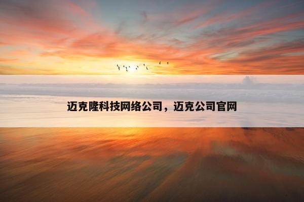 迈克隆科技网络公司，迈克公司官网