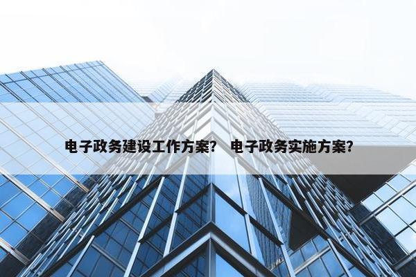 电子政务建设工作方案？ 电子政务实施方案？