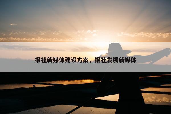 报社新媒体建设方案，报社发展新媒体
