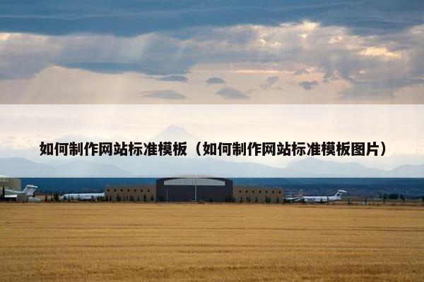 如何制作网站标准模板（如何制作网站标准模板图片）