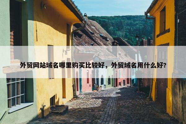 外贸网站域名哪里购买比较好，外贸域名用什么好?
