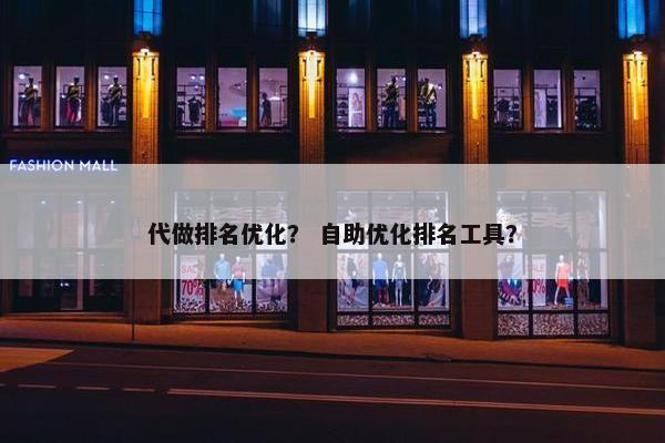代做排名优化？ 自助优化排名工具？