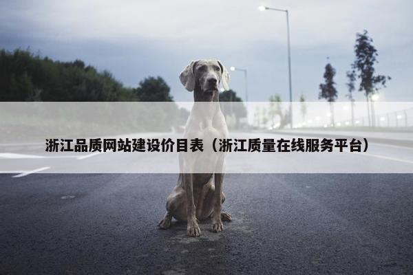 浙江品质网站建设价目表（浙江质量在线服务平台）