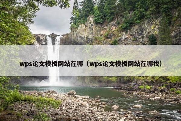 wps论文模板网站在哪（wps论文模板网站在哪找）