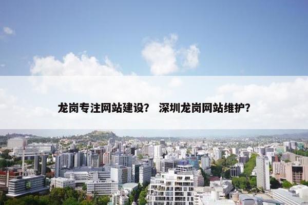 龙岗专注网站建设？ 深圳龙岗网站维护？