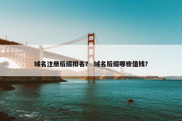 域名注册后缀排名？ 域名后缀哪些值钱？