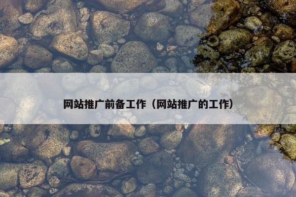 网站推广前备工作（网站推广的工作）