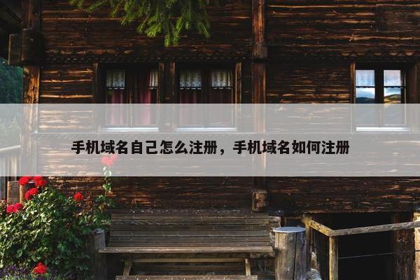 手机域名自己怎么注册，手机域名如何注册