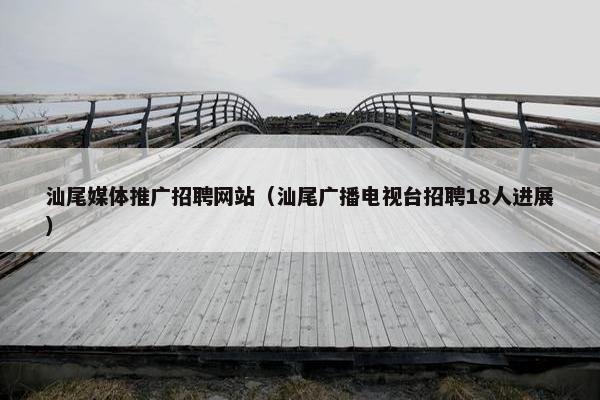 汕尾媒体推广招聘网站（汕尾广播电视台招聘18人进展）