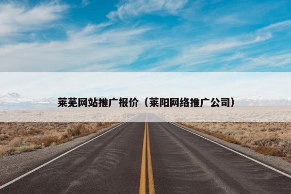 莱芜网站推广报价（莱阳网络推广公司）
